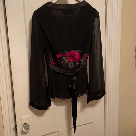 Silk Blouse with Embroidery - Picture 2 of 3